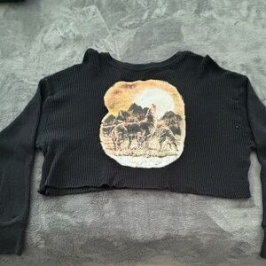 Long sleeve animal design shirt